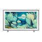 Open box Samsung The Frame 50-inch 4K UHD HDR QLED Tizen smart TV showing a sleek black screen and slim modern design.