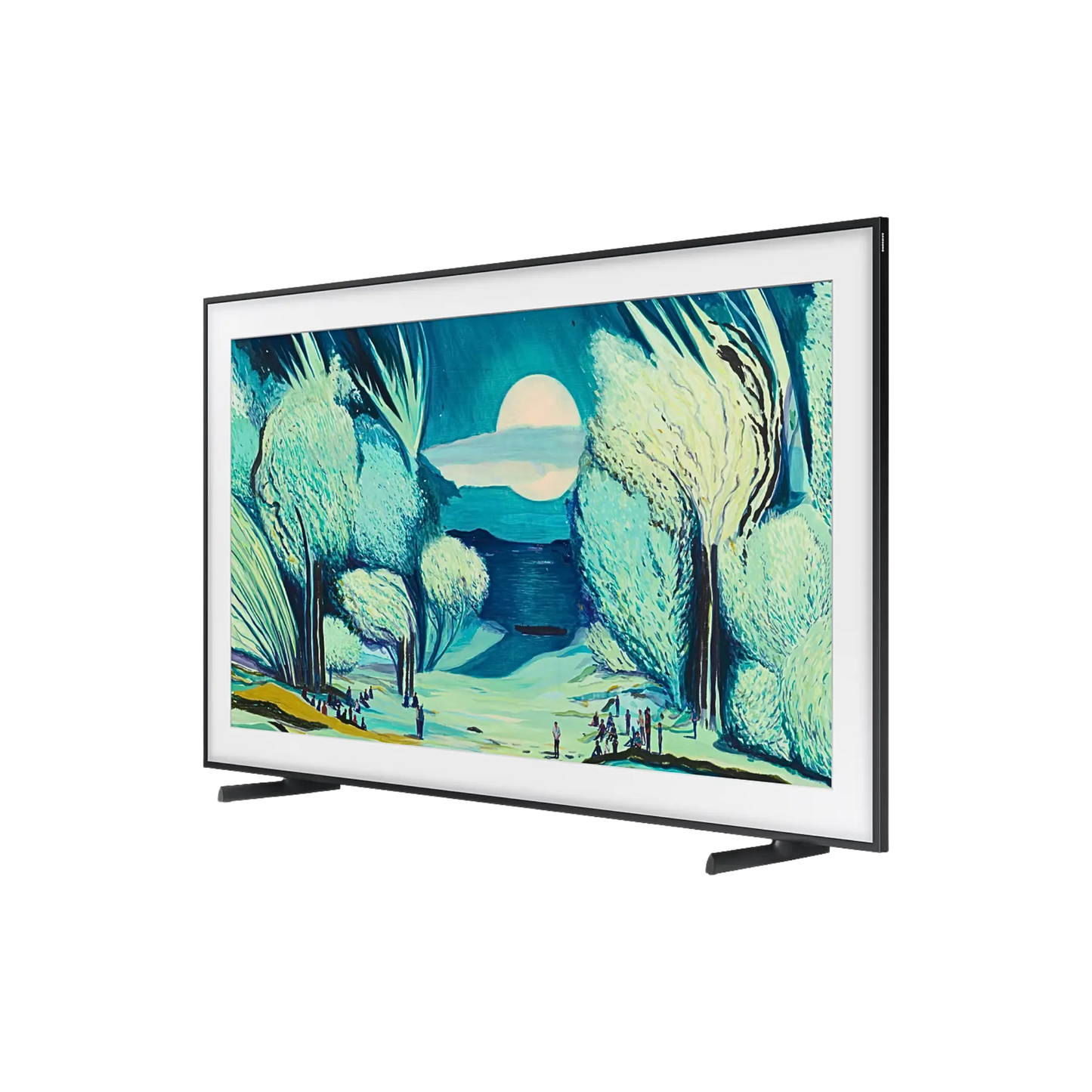 Open box Samsung The Frame 50-inch 4K UHD HDR QLED Tizen Smart TV with sleek design and minimalist frame.