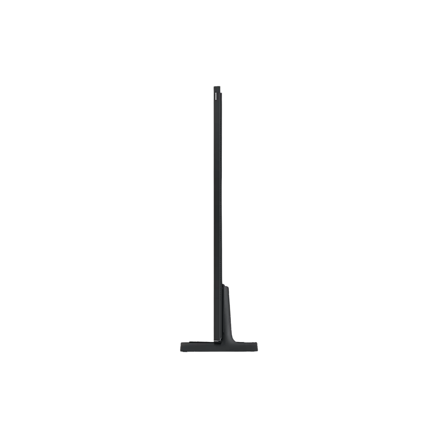 Open box Samsung The Frame 65-inch 4K UHD HDR QLED Tizen Smart TV showing sleek design and screen display.