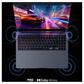 Samsung Galaxy Book4 Ultra 16-inch laptop with sleek design and large display, showcasing the Samsung brand and premium build quality.