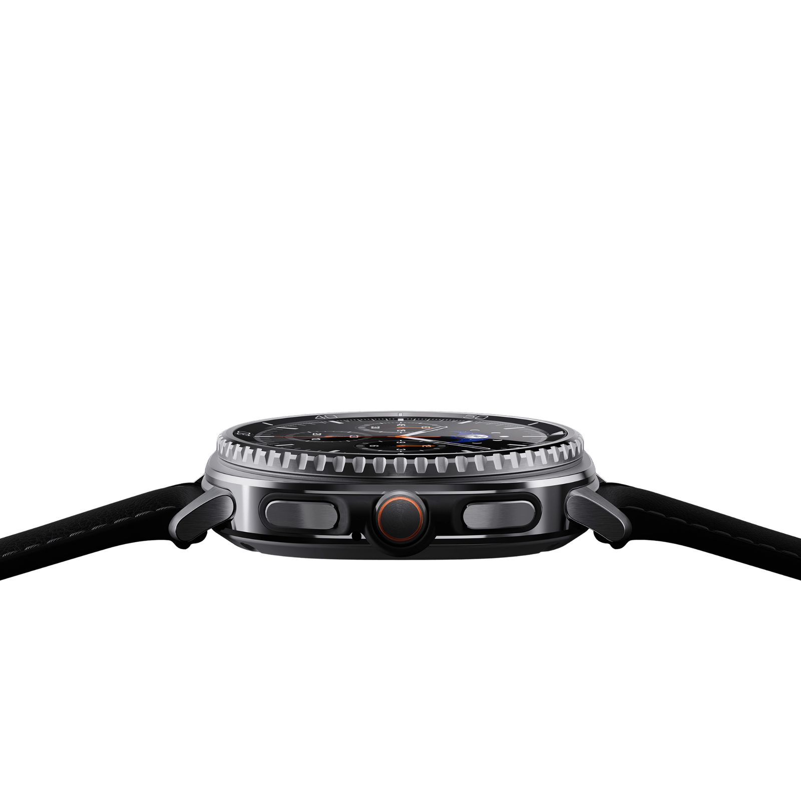 Samsung Galaxy Watch8 Classic Bluetooth smartwatch with a sleek black band and round display, showing time and health tracking features.