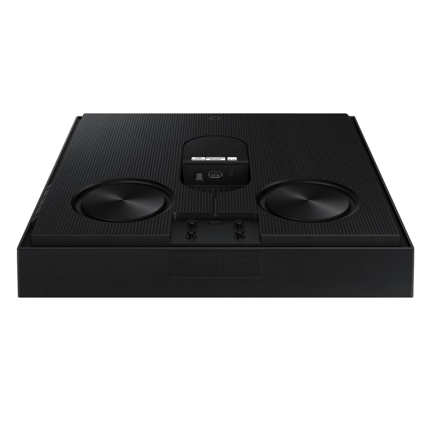 Samsung Music Frame HW‑LS60D wireless speaker displaying a sleek modern design with a black finish and digital controls.