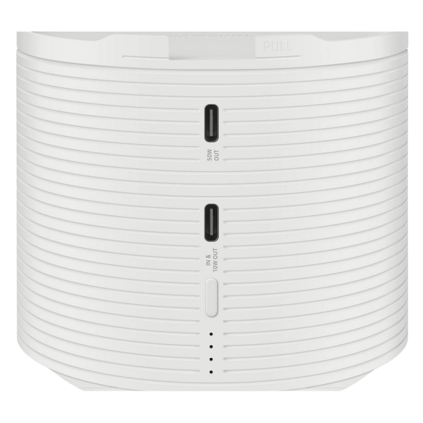 Samsung The Freestyle portable projector with 32,000mAh battery base, compact and portable for on-the-go entertainment.