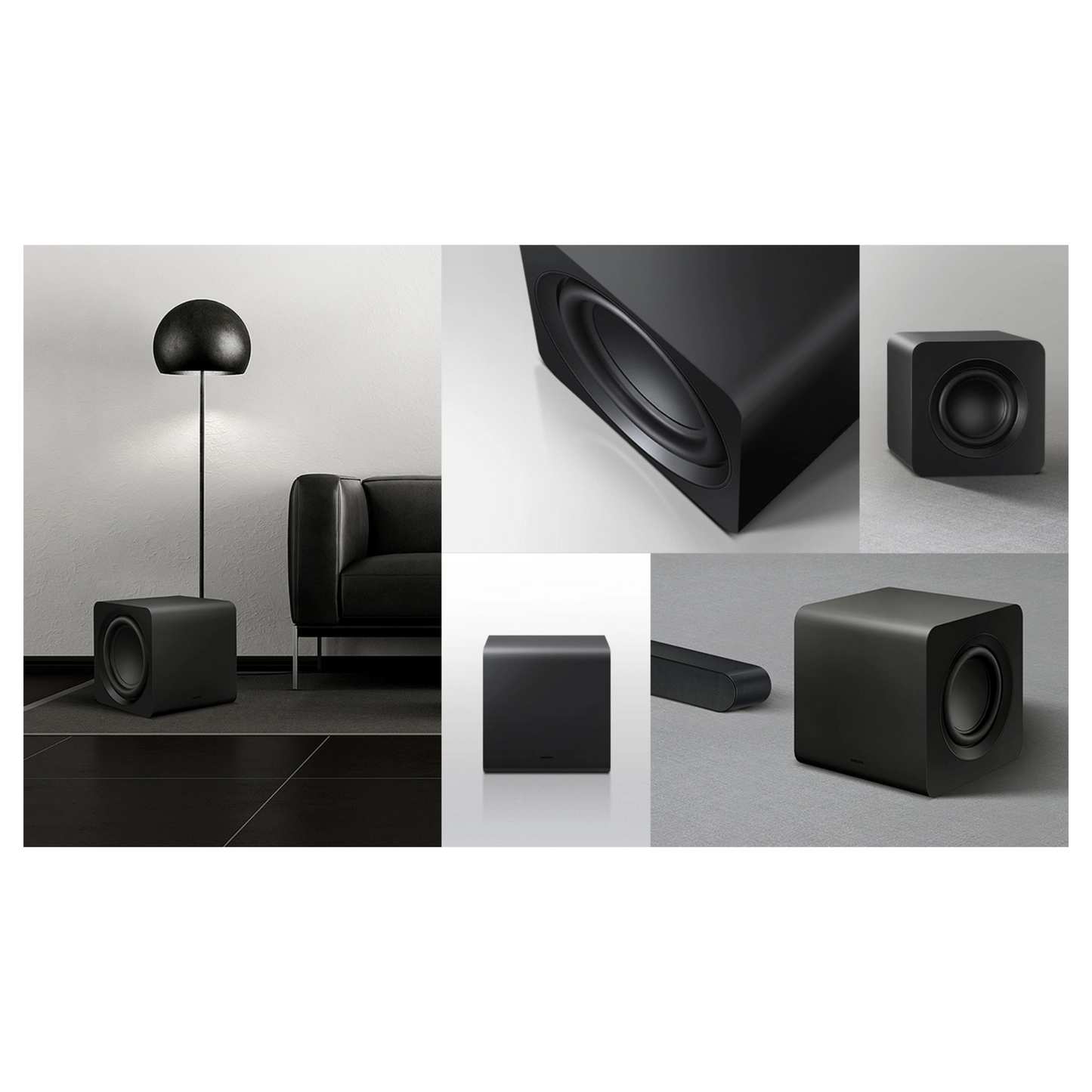 Samsung SWA-W510 soundbar subwoofer showing a sleek black subwoofer unit designed to enhance audio quality.