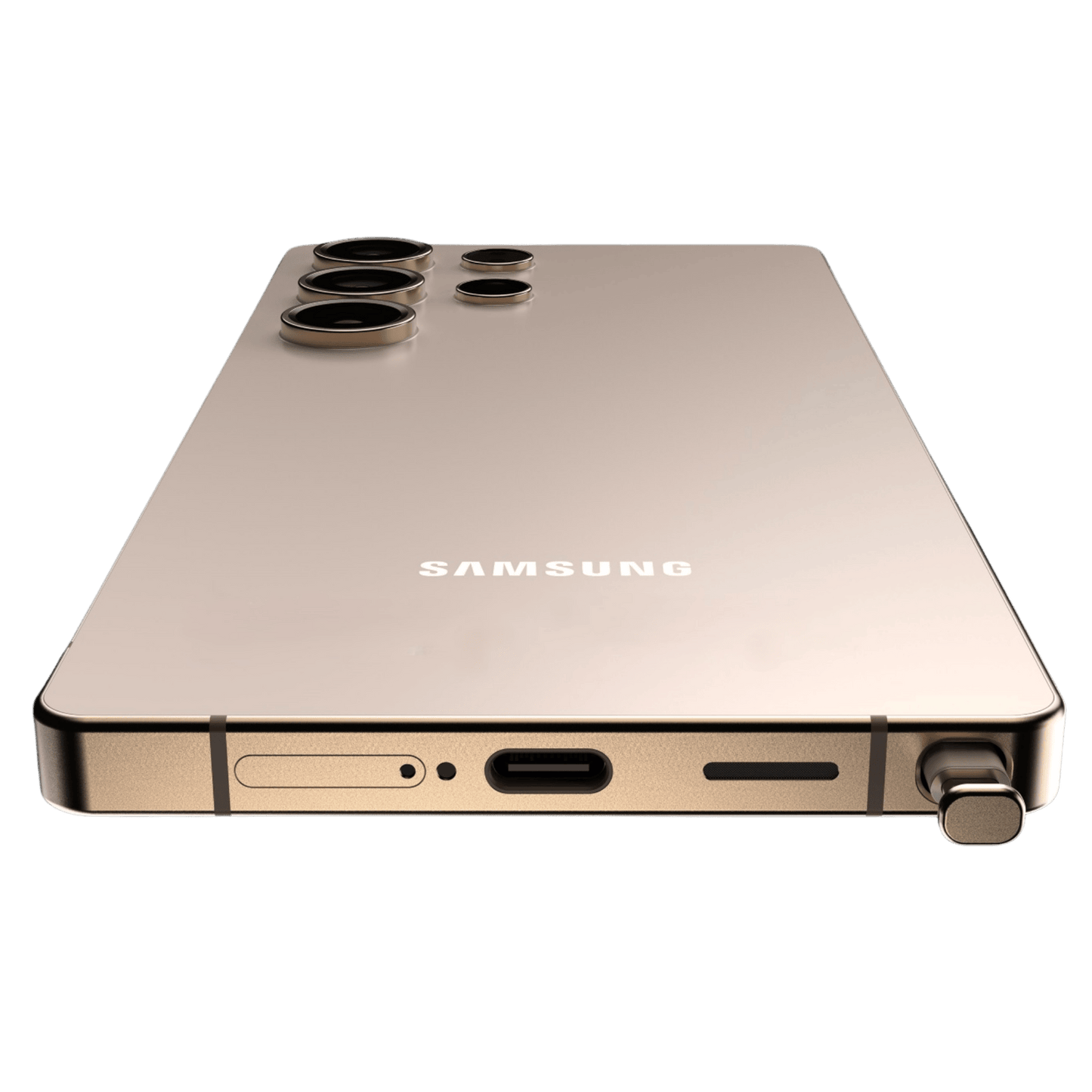 Samsung Galaxy S25 Ultra tablet with sleek design and large display, showcasing its modern screen and premium build.