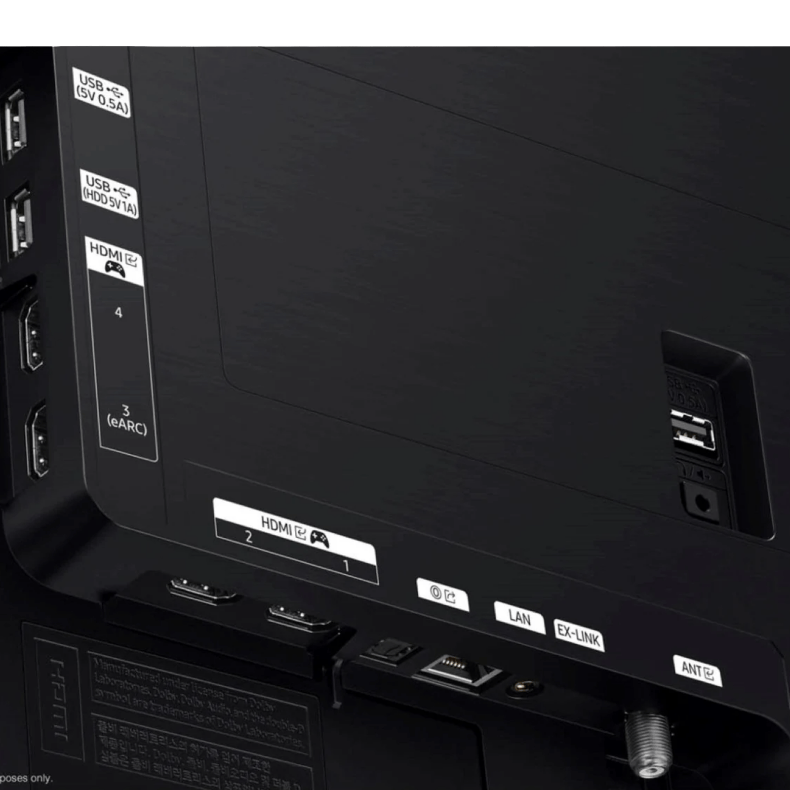 Samsung 55-inch S90F Series 4K UHD HDR OLED Tizen Smart TV showing a vibrant screen with TV interface and sleek black design.