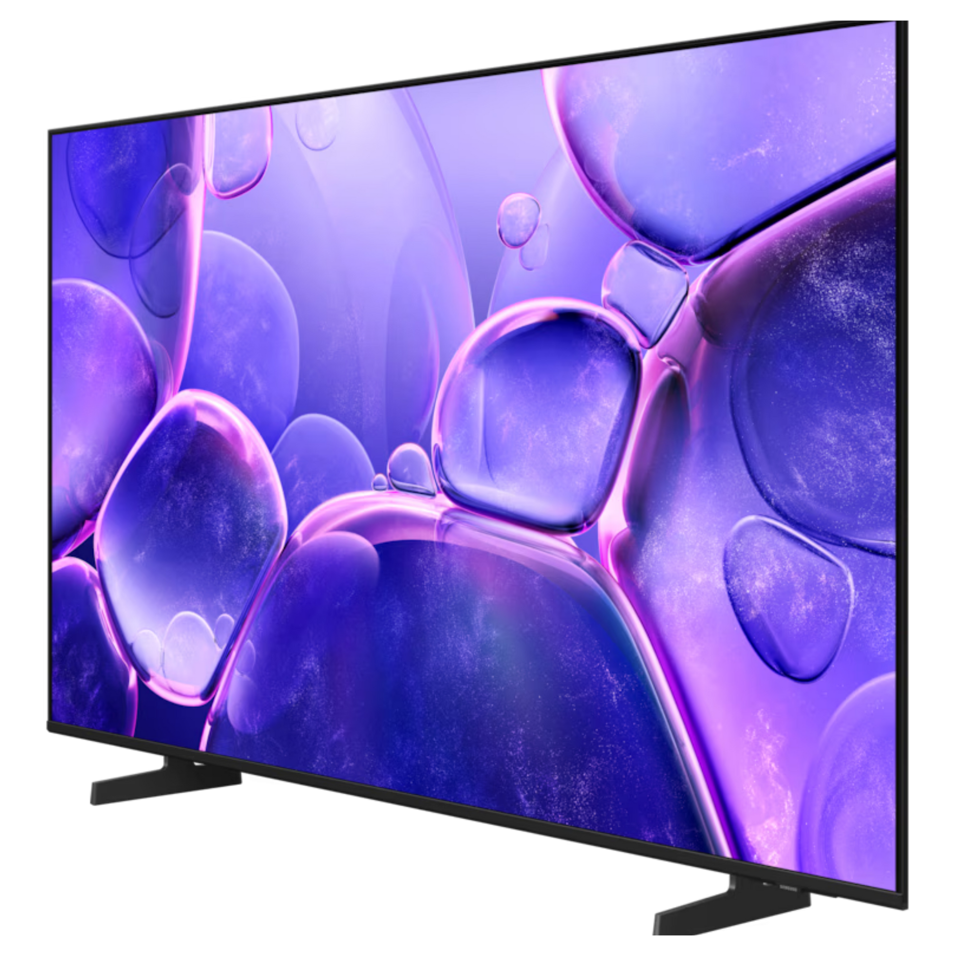 Samsung 55-inch U8000F Crystal UHD 4K Smart TV with slim bezel design and vibrant display, showcasing a colorful screen.