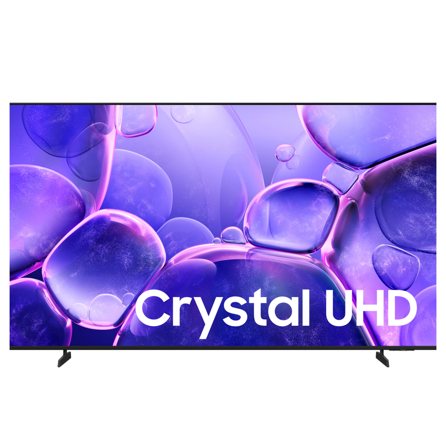 Samsung 65-inch U8000F Crystal UHD 4K Smart TV displaying vibrant 4K resolution and sleek design, front view.