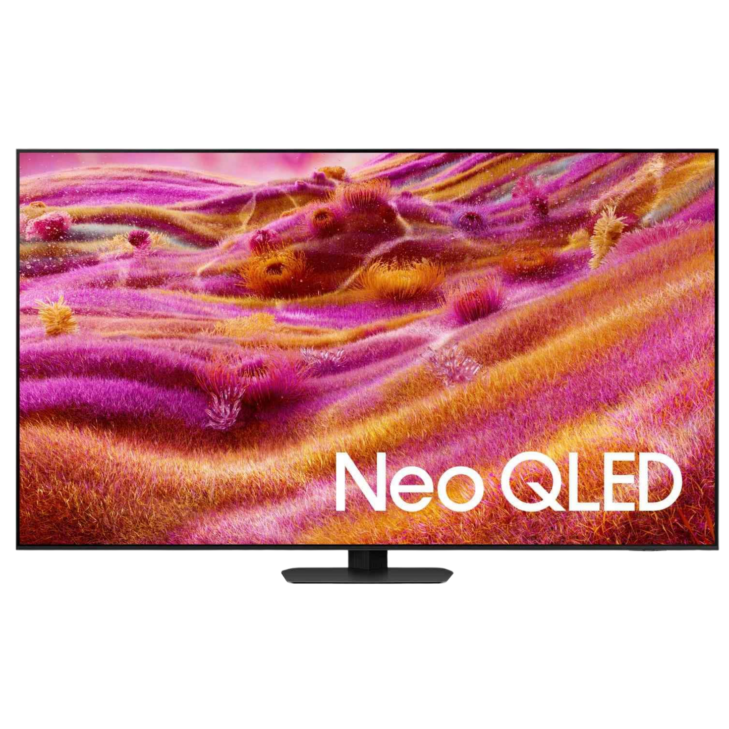 Samsung 75-inch QN90F Neo QLED 4K Smart TV displaying vibrant images and sleek design, perfect for high-definition viewing.