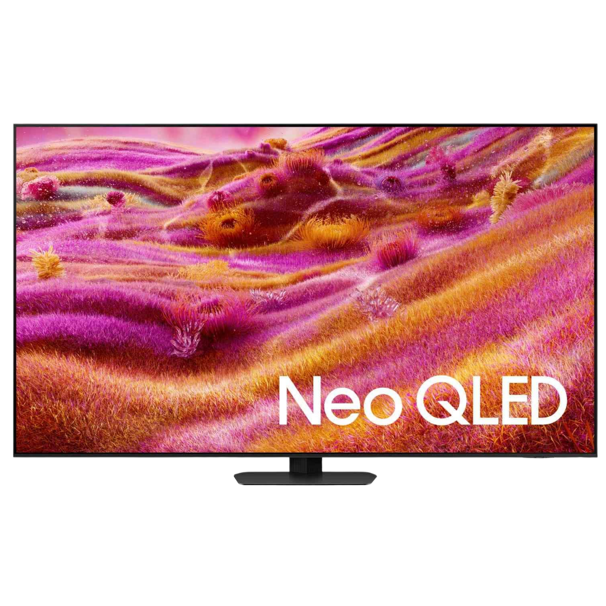 Samsung 75-inch QN90F Neo QLED 4K Smart TV displaying vibrant images and sleek design, perfect for high-definition viewing.