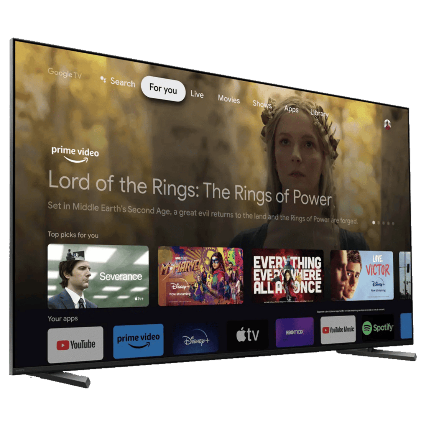 Sony Bravia XR X90L 65-inch 4K HDR television displaying vibrant colors and sharp images on a sleek modern TV screen.