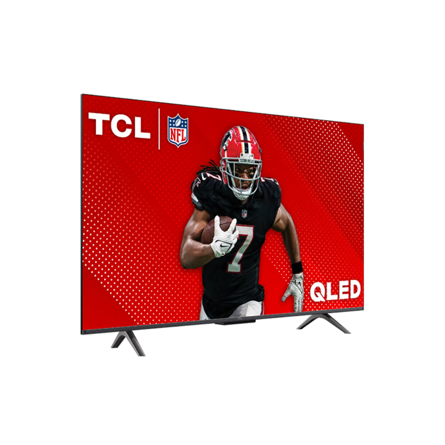 Open box TCL 43-inch Q6 Series 4K UHD HDR QLED Smart Google TV with sleek screen and remote control.