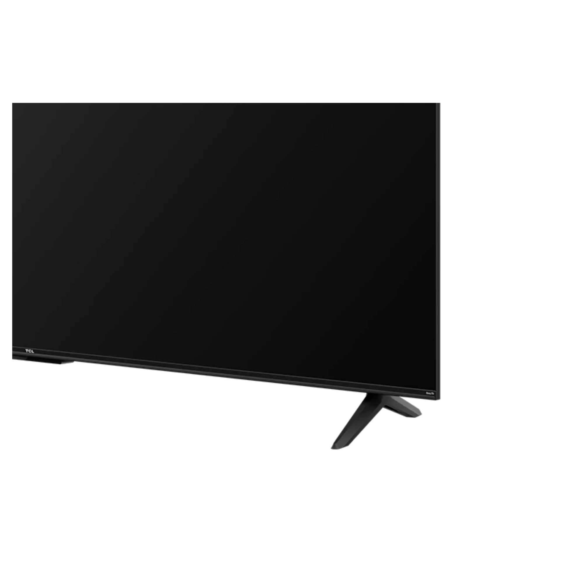 Open box TCL 50-inch 4K UHD HDR LED Smart TV with Roku OS, showing the sleek TV screen and minimalist design.