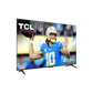 Open box TCL 50-inch S4 4K UHD HDR LED Smart TV with Roku OS, showing the TV screen and sleek black design.