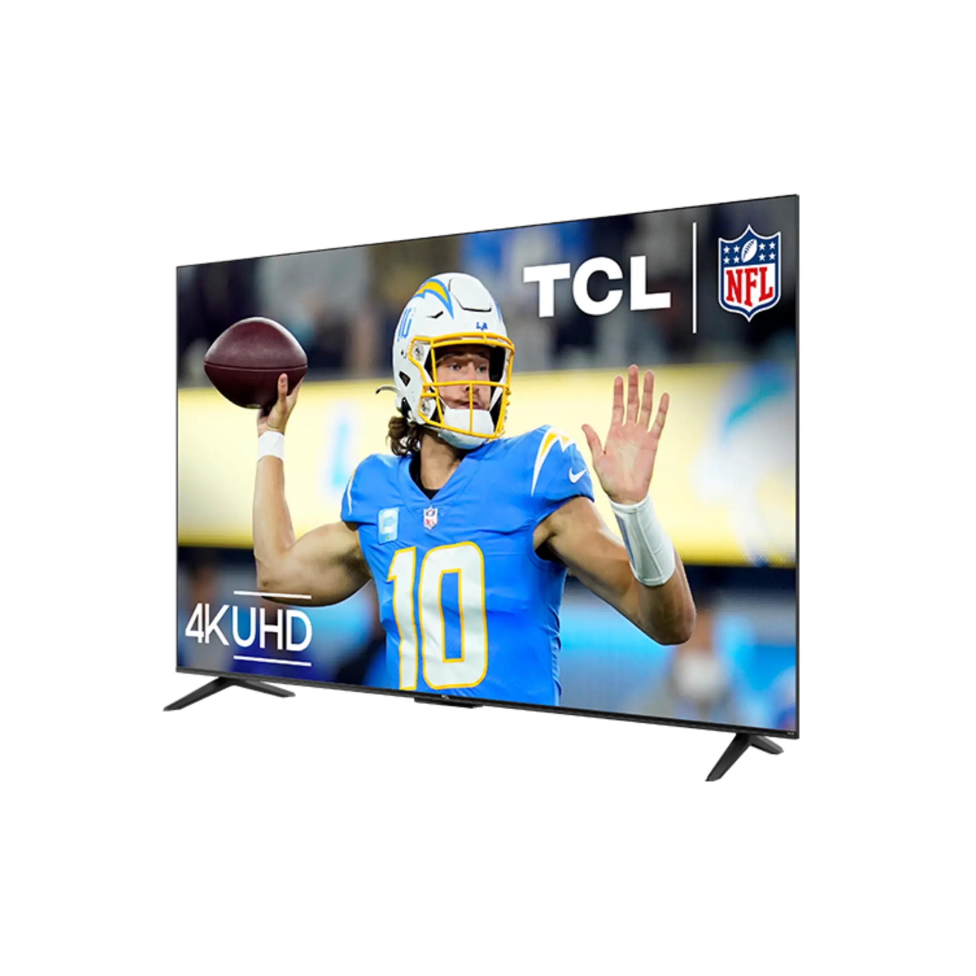 Open box TCL 50-inch S4 4K UHD HDR LED Roku smart TV displaying vibrant home screen and sharp picture quality.