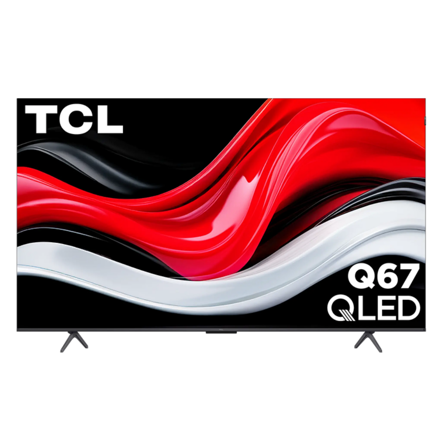 Open box TCL 55-inch Q6 Series 4K QLED TV displaying vibrant images and sleek black design, 2024 model.