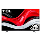 Open box TCL 55-inch Q6 Series 4K QLED TV displaying vibrant images and sleek black design, 2024 model.