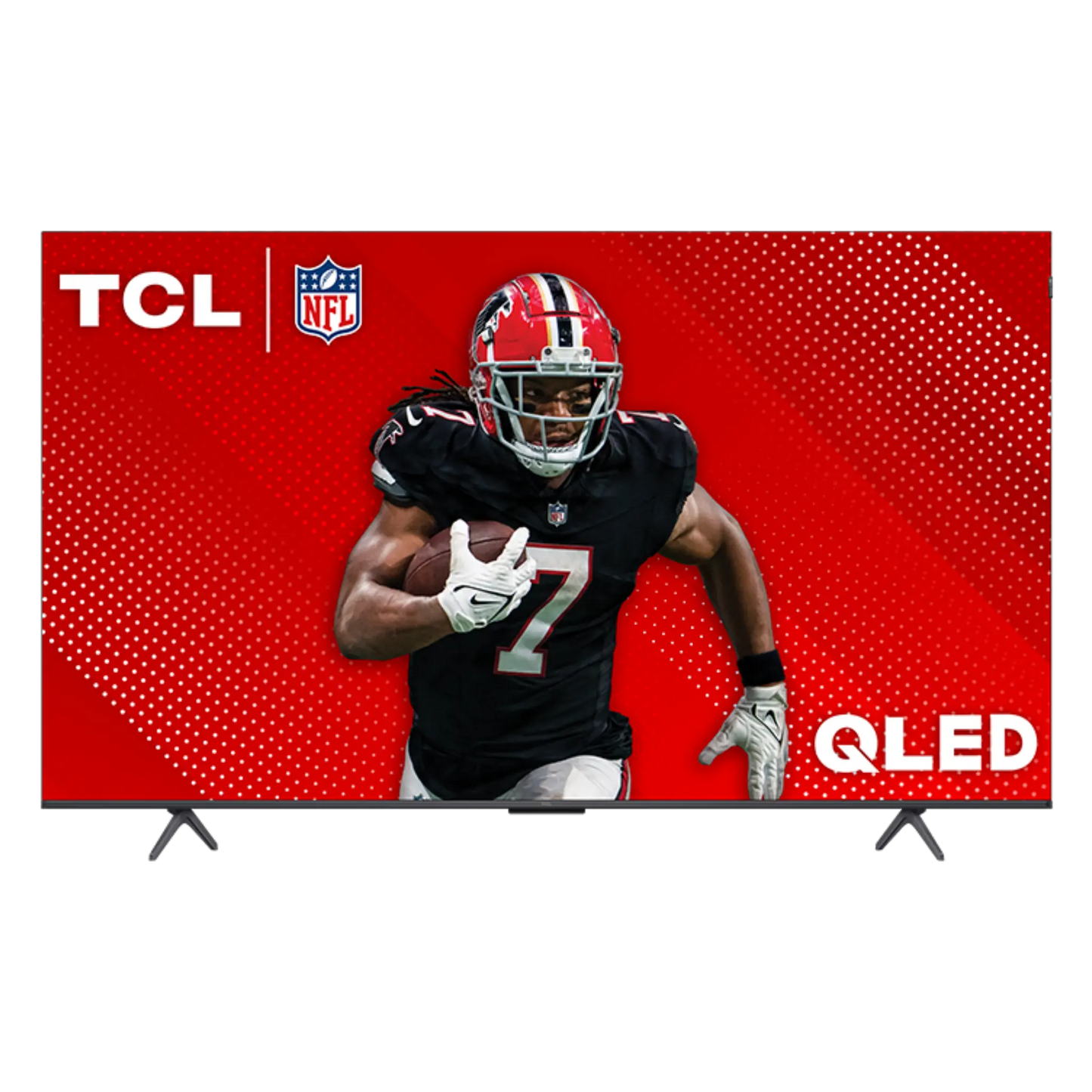Open box TCL 55-inch Q6 Series 4K UHD HDR QLED Smart Google TV displaying a vibrant screen with streaming apps and a sleek design.