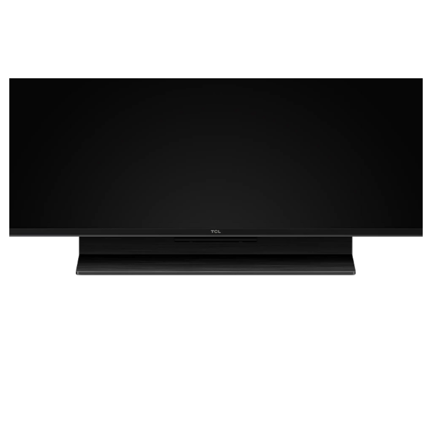 Open box TCL 55-inch QM7K Series 4K UHD HDR QD-Mini LED Smart Google TV showing front view with display turned on.