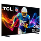 Open box TCL 65-inch Q7K Series 4K UHD HDR QLED Smart Google TV showing the sleek TV screen and modern design.