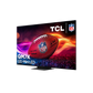 Open box TCL 75-inch QM7K Series 4K UHD HDR QD-mini LED Smart Google TV with remote and stand visible.