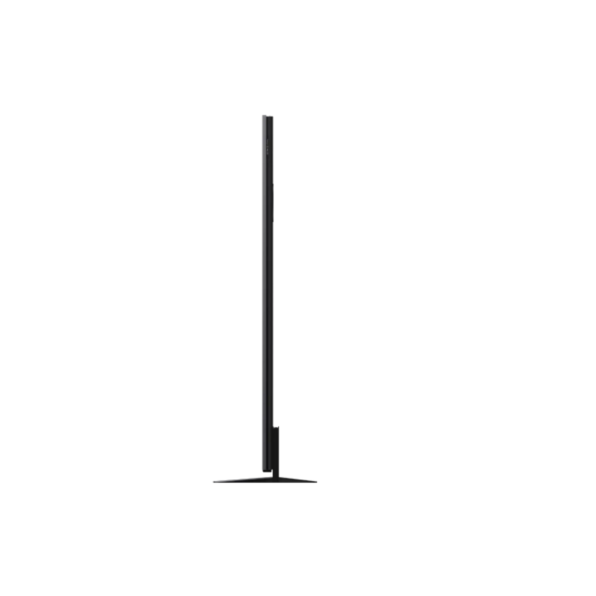 Open box TCL 65-inch QM8K Series 4K UHD HDR Mini-LED Smart Google TV showing screen display and sleek black bezel.
