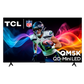 Open box TCL 75-inch QM5K Series 4K UHD HDR QD-Mini LED Smart Google TV, front view showing screen and sleek design.