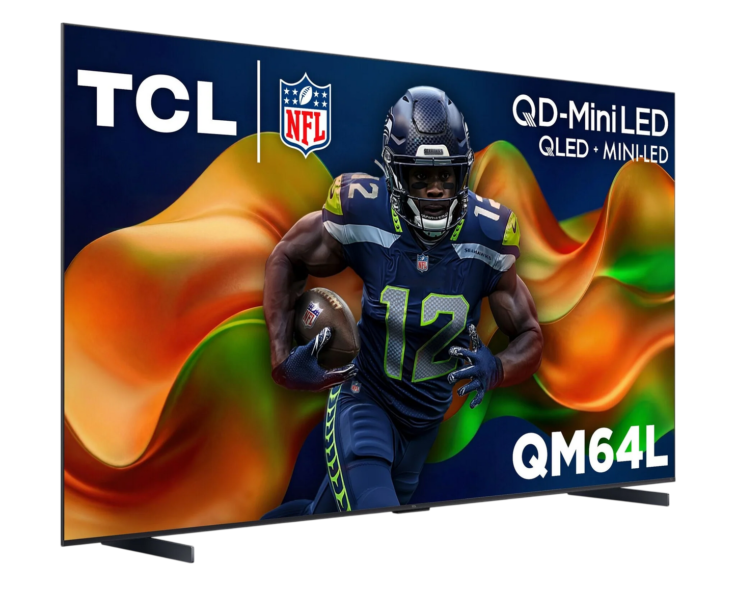 Open box TCL 55-inch Mini-LED 4K UHD Smart TV with Dolby Vision IQ, HDR10+, 144Hz refresh rate, Dolby Atmos, Fire TV interface.
