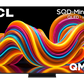 Open box TCL 65-inch QM7L Series 4K UHD Dolby Vision HDR Mini LED Smart TV with Dolby Atmos and Google TV interface.