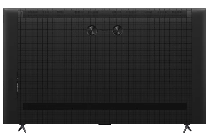 Open box TCL 85-inch QM6K Series 4K UHD HDR QD-mini LED Smart Google TV showing the sleek TV screen and modern design.
