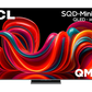 Open box TCL 85-inch QM8L Series 4K UHD HDR Mini LED Smart TV with Dolby Vision, Atmos, 144Hz, Google TV interface.