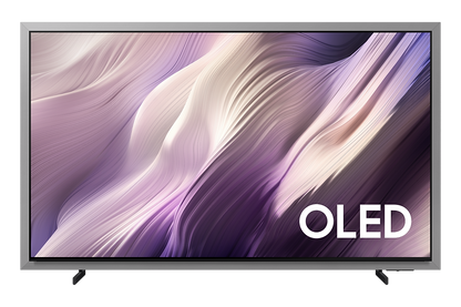 Samsung S95H OLED 4K Vision AI Smart TV displaying vibrant 4K picture with sleek design and thin bezels.
